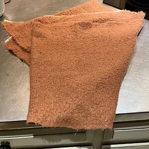 Cozy Brown/Burnt Orange Textured Scarf